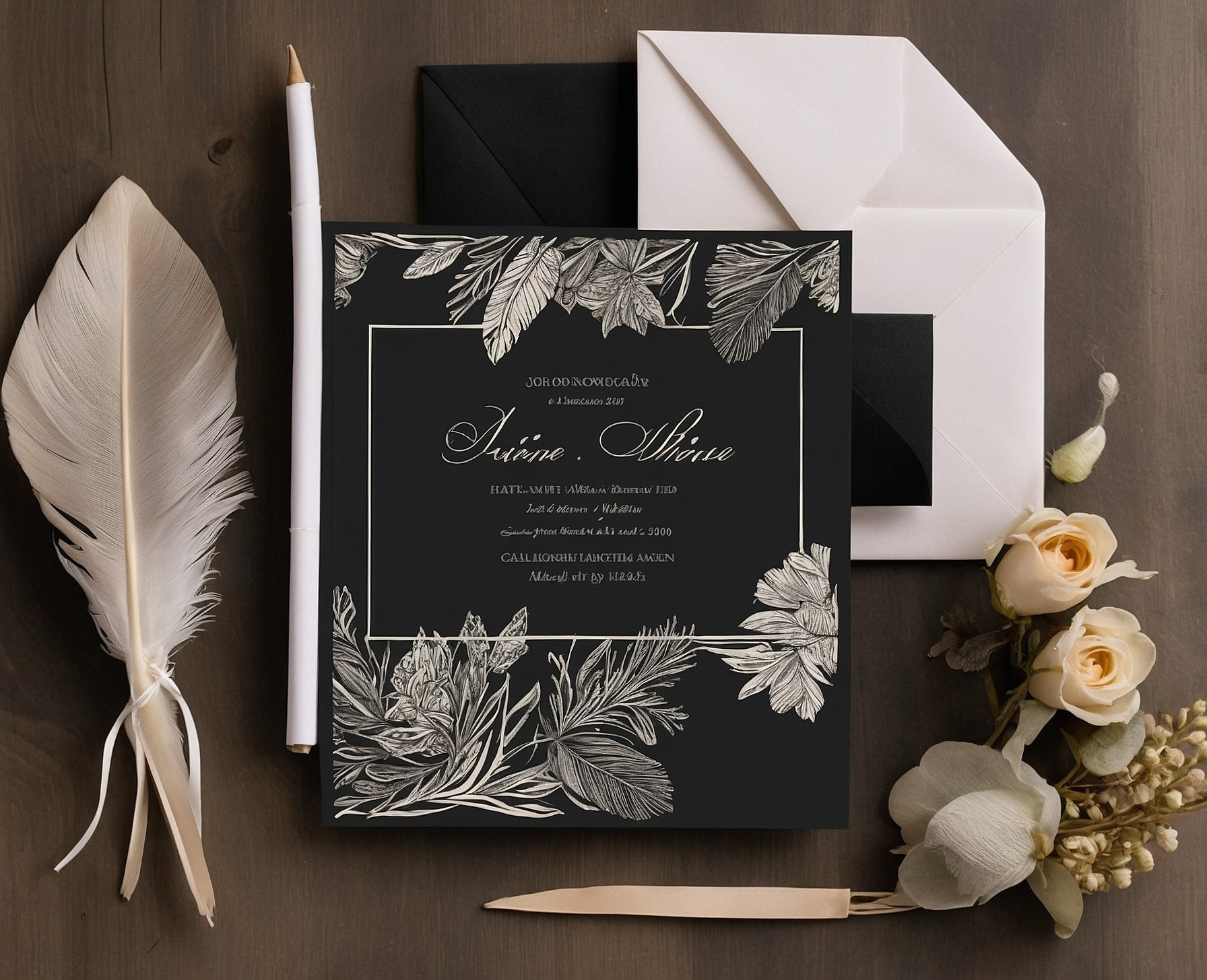 Invitaciones de boda personalizadas en caligrafía